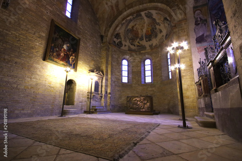 Prague / Czech Republic - January 01 / 2019: Interior view of Basilica of St. George