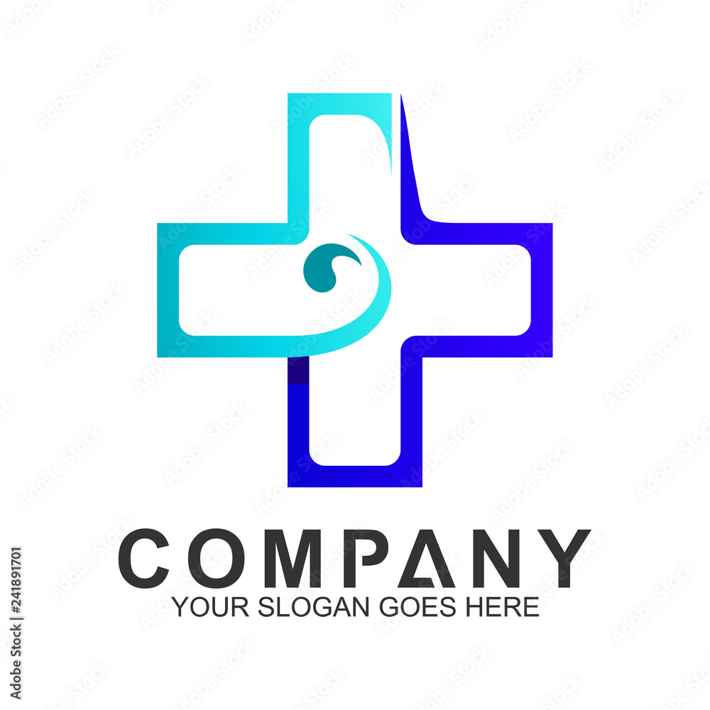 blue medical cross logo