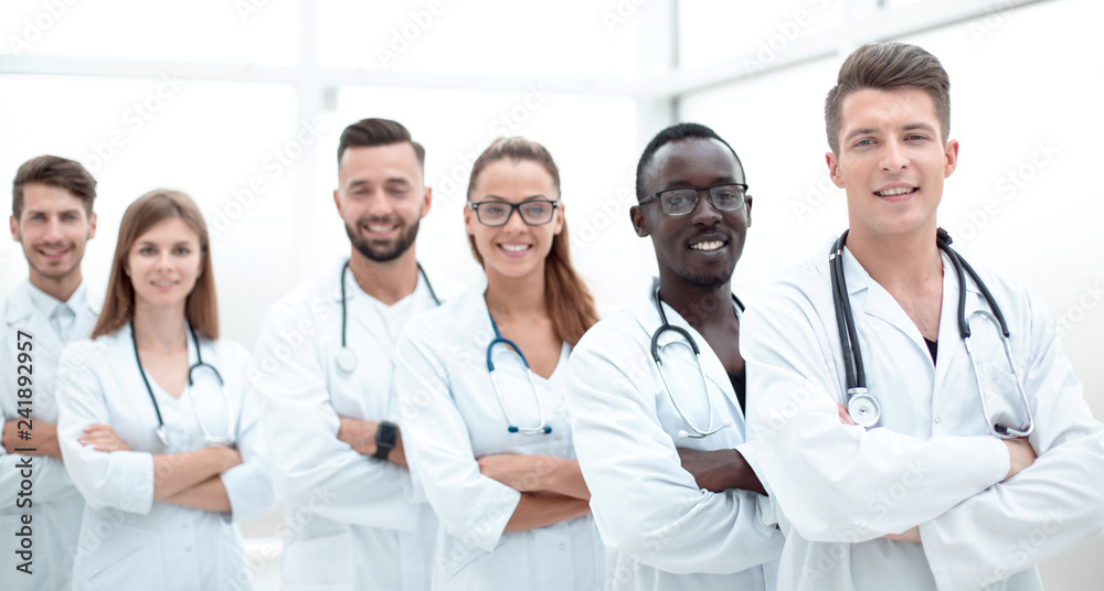 Fototapeta premium Young doctors looking at camera
