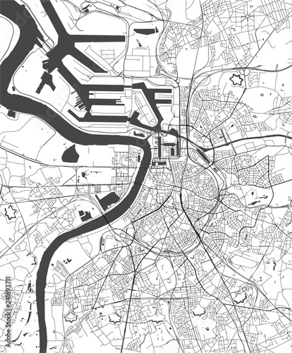map of the city of Antwerp, Belgium photo