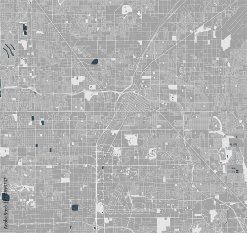 map of the city of Las Vegas, Nevada, USA