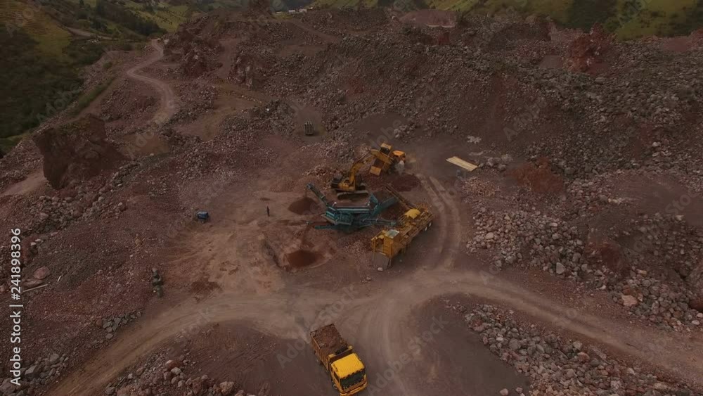 Heavy Equipment Works in Rock Quarry Heavy Equipment Works in Rock Quarry