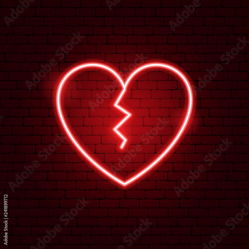 Broken Heart Neon Sign