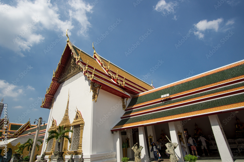 Bangkok, Thailand, November 22, 2018: wat pho buddhist temple in Bangkok, Thailand
