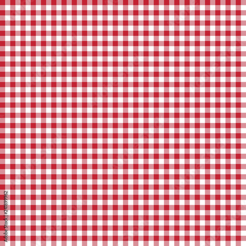 Smooth Gingham Seamless Pattern - Smooth red and white classic gingham texture