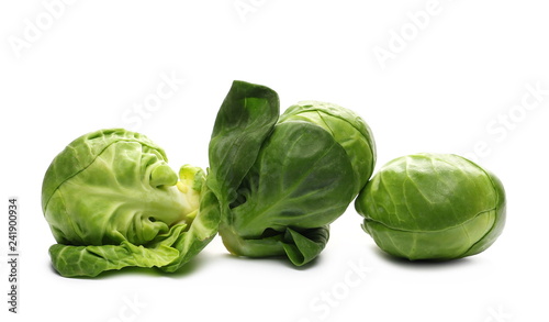 Brussels sprouts isolated on white background
