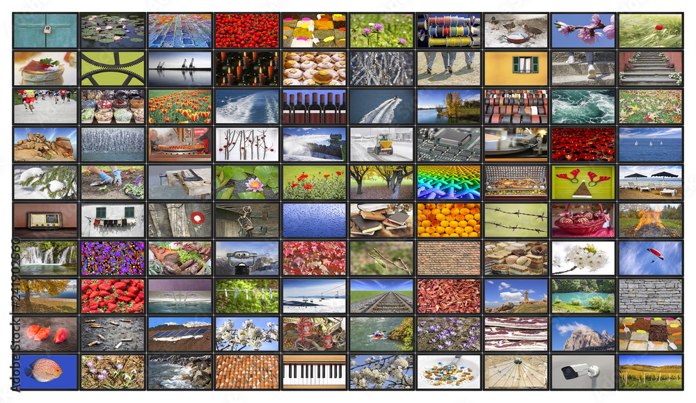 Naklejka premium Big multimedia video and image walls