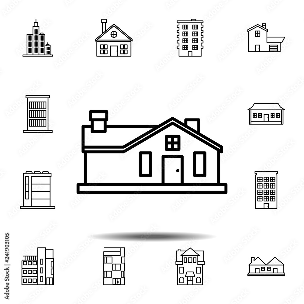 House outline icon. Simple outline vector element of Building icons set for UI and UX, website or mobile application