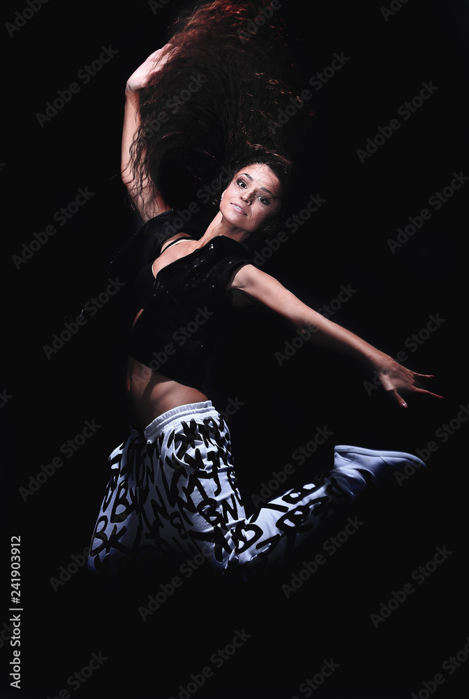 Woman dancing street dance