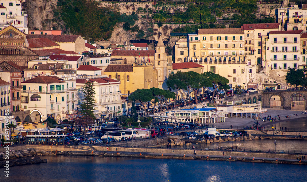 Amalfi village Italy, view from the north