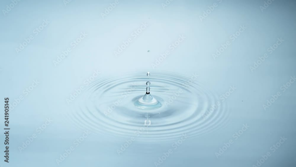 Water drop in super slow motion, shooted with high speed cinema camera at 1000fps 4K.