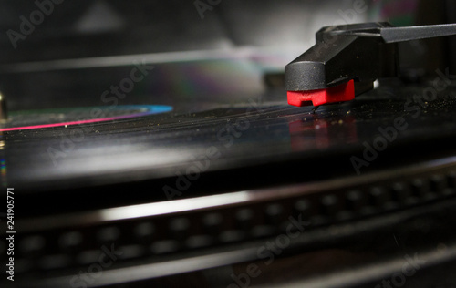 Close Up Vinyl Record Player Needle
