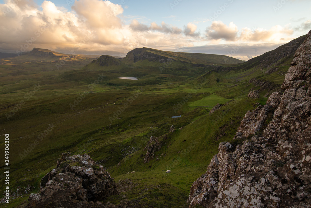 Sunset at the Quiraing on the Isle of Skye