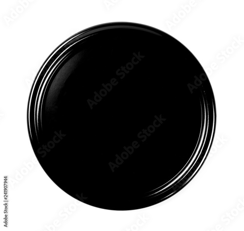 jar lid isolated on white background, top view