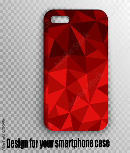 Vector illustration for phone case. Mobile phone cover back pattern, template...