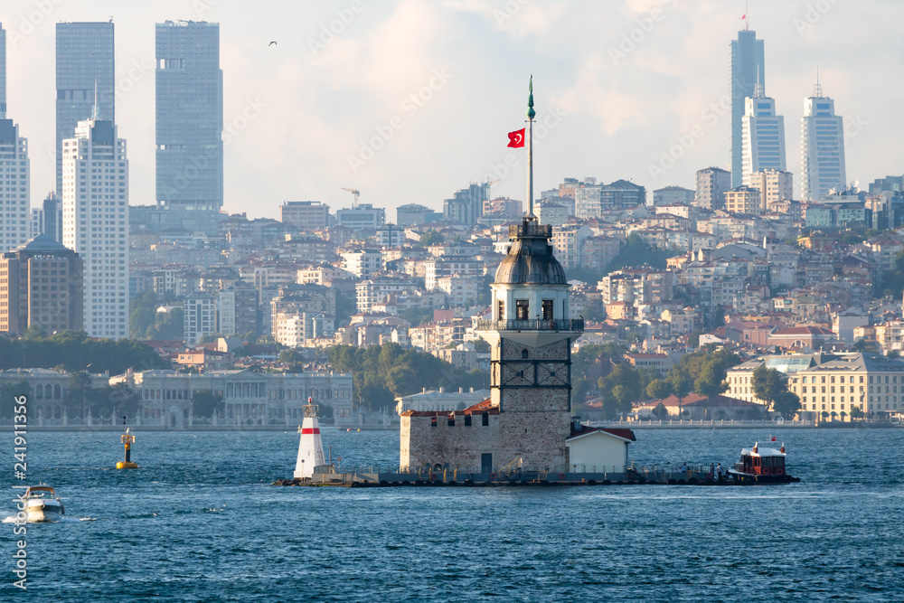 Maiden's Tower and Cityscape of Istanbul