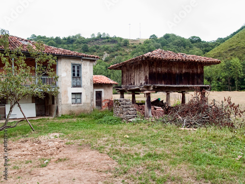 Orreo old typical construction at Asturias north of Spain