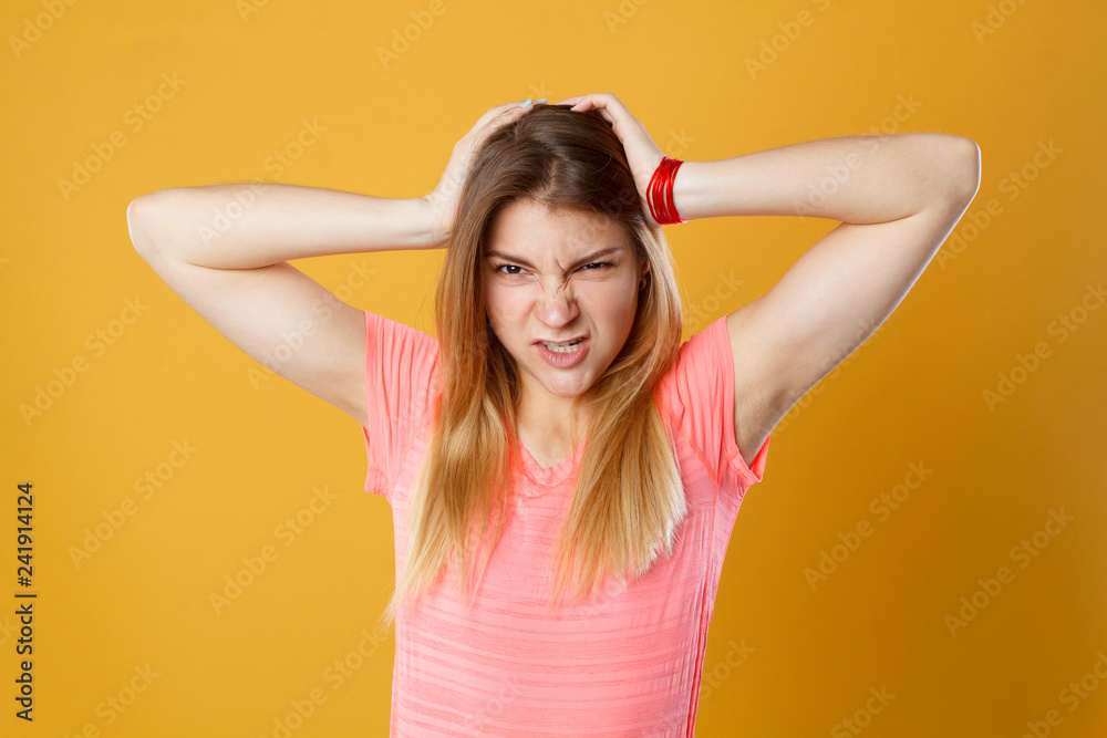 Beauty portrait of young adorable fresh looking blonde woman Beauty portrait of young adorable fresh looking blonde woman