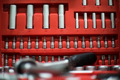 Automotive engine repair, work tools.