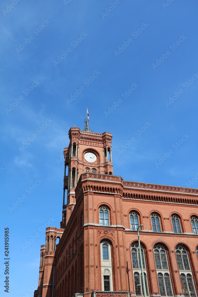 Red Town Hall in Rathausstraße in Berlin, Germany