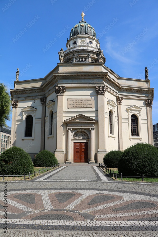 Way to Deutscher Dom church at Gendarmenmarkt in Berlin, Germany