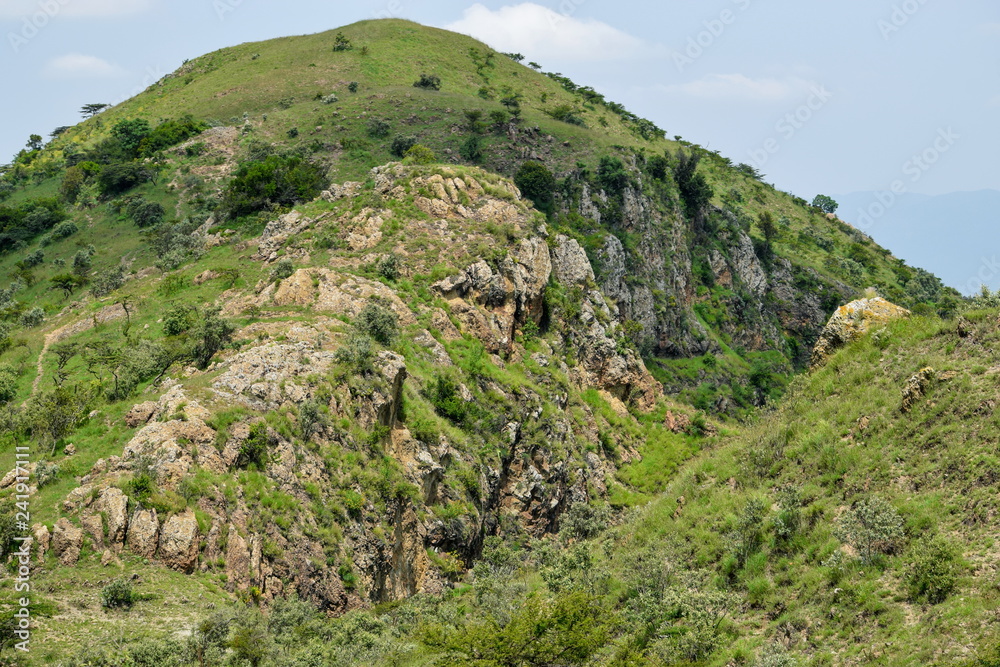 Amazing rock formations in the savannah grassland of Kajiado, Kenya