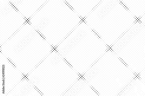 Grunge Halftone Vintage Vector. Ink Dots Texture Design Element. Black-White Abstract 
