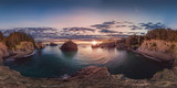 This is a 360 degree spherical view of one of the Oregon coast sunset.