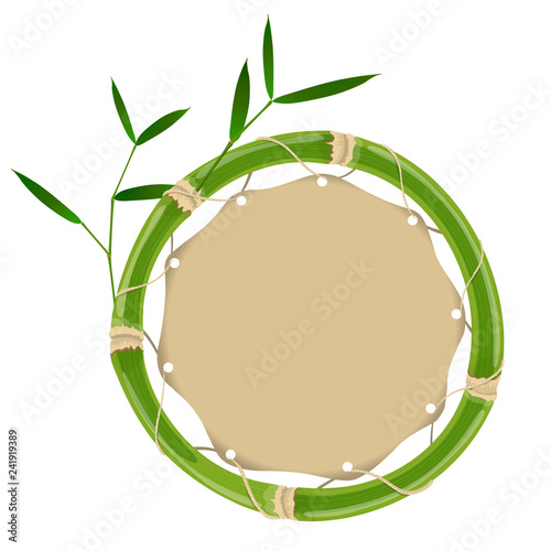 Green bamboo circle frame