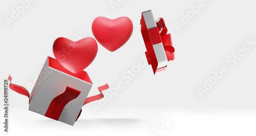 red heart 3d-illustration