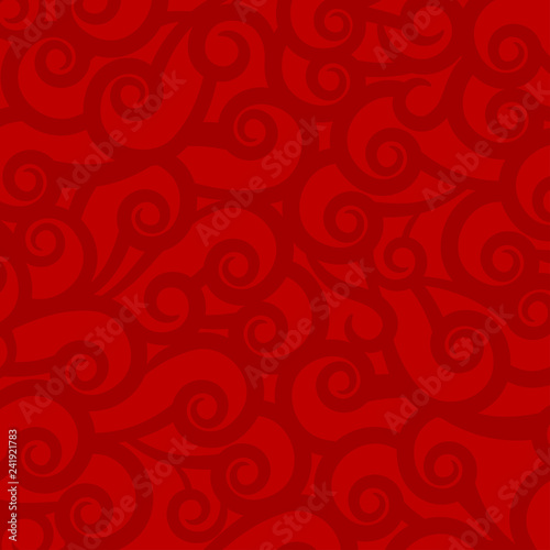 Red Bright colorful Abstract background with wavy ornament for decoration any package or candy wrap. Vector Rich ornament with unique creative pattern illustration red color.