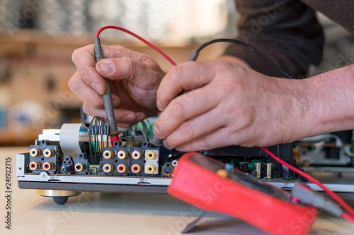 Repair and fault diagnosis of audio and video equipment.