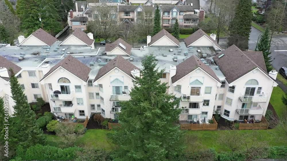 custom made wallpaper toronto digitalA perfect neighbourhood. Houses in suburb at Summer in the north America. Luxury houses with nice landscape. Aerial drone view.