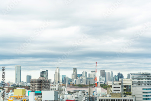 city skyline view in shibuya  tokyo  Japan