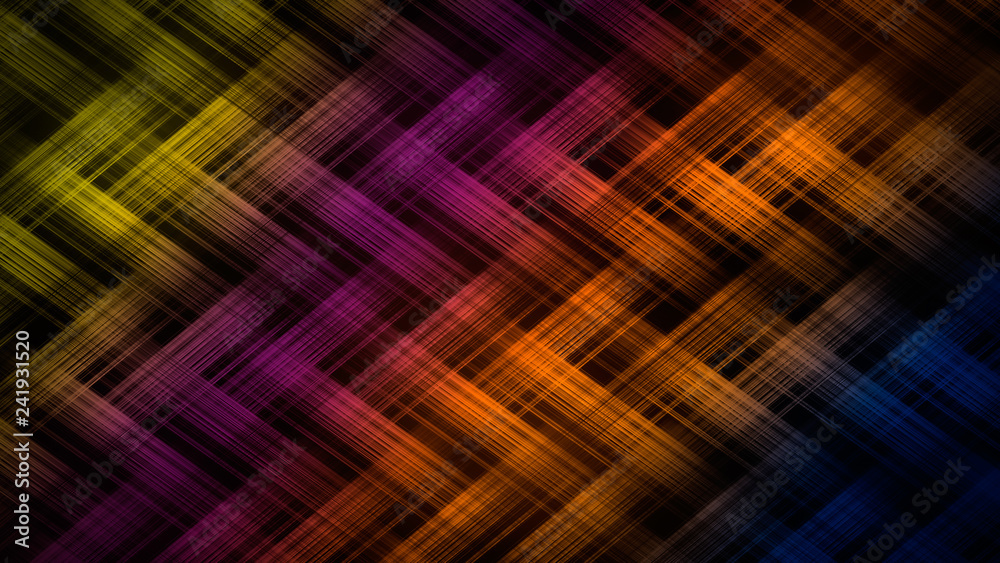 Colorful burlap on a black background with a smooth transition of colors Colorful burlap on a black background with a smooth transition of colors