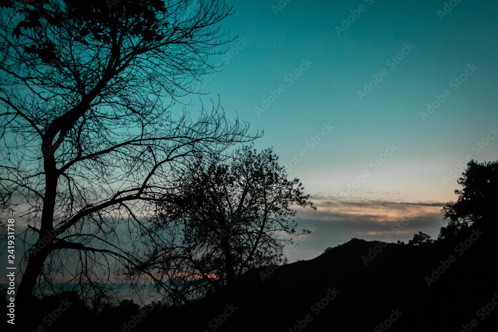 Santa Barbara California Mountain Sunset