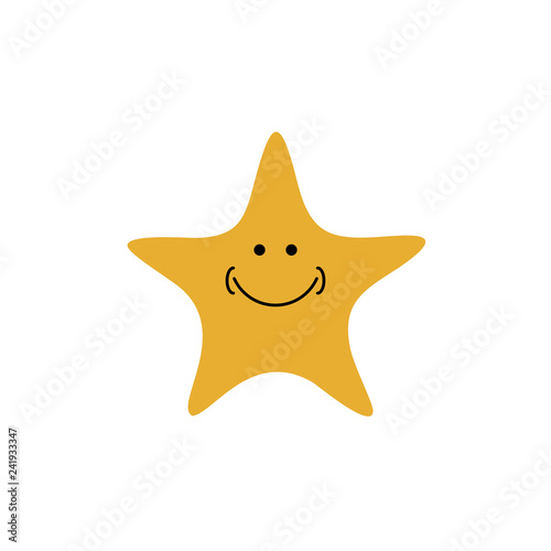 Smile star icon logo - vect...