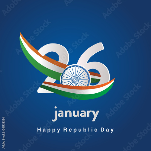 artistic 26 January republic day of India vector illustration - Vector