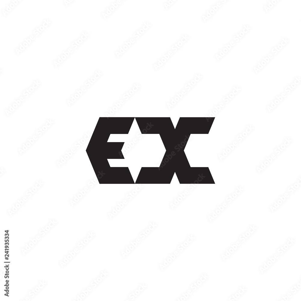 EX logo letter design EX logo letter design