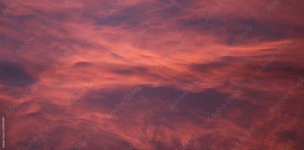 dramatic sky with red clouds