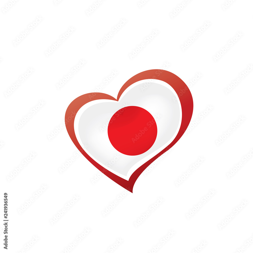 Japan flag, vector illustration on a white background Japan flag, vector illustration on a white background