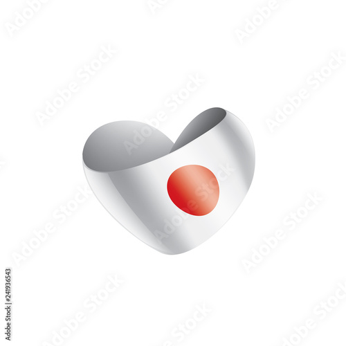 Japan flag, vector illustration on a white background