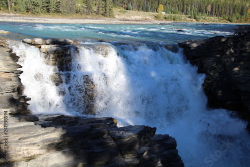 Flow Of The Athabasca Falls  Jasper National Park  Alberta