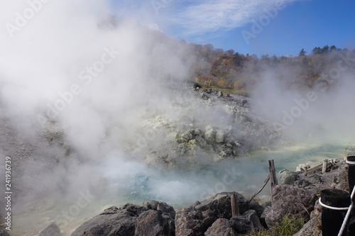 Tamagawa hot springs,Akita,Japan © blue