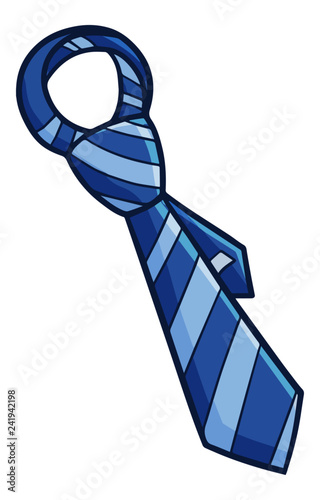 Funny and cute blue man tie - vector