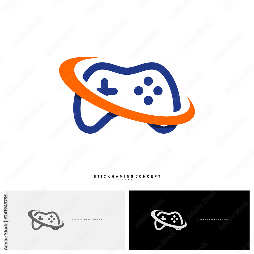 Joystick Game Logo Concept Template Design Vector. Game logo