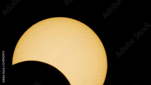 Partial Solar Eclipse through amateur telescope-refractor. Vladivostok, January 6, 2019.