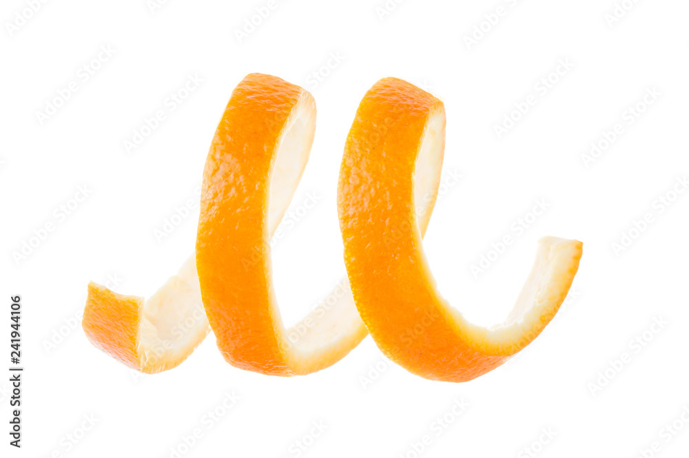 A Peel of orange isolated on white background A Peel of orange isolated on white background