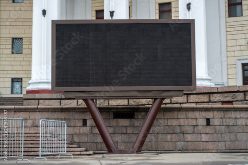 Street led screen isolated with clipping path on natural background