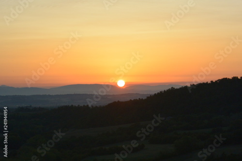 sunset in the mountains